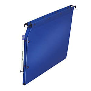 Elba Dossier suspendus pour armoire Ultimate A4 Polypropylène - 150 feuilles - Fond U 15 mm - Bleu - Lot de 10