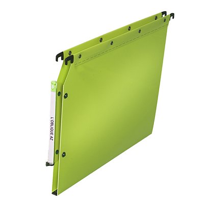 Elba Dossier suspendus pour armoire Ultimate A4 Polypropylène - 150 feuilles - Fond U 15 mm - Vert - Lot de 10