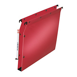Elba Dossier suspendus pour armoire Ultimate A4 Polypropylène - 350 feuilles - Fond U 30 mm - Rouge - Lot de 10