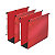 Elba Dossier suspendus pour armoire Ultimate A4 Polypropylène - 800 feuilles - Fond U 80 mm - Rouge - Lot de 10 - 1
