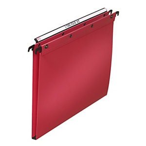 Elba Dossier suspendus pour tiroir Ultimate A4 Polypropylène - 150 feuilles - Fond U 15 mm - Rouge - Lot de 10