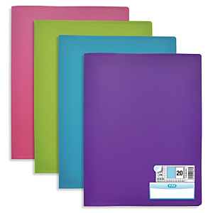 Elba Protège-documents Memphis Style en polypropylène, 20 pochettes- Coloris assortis Elba Protège-documents Memphis Style en polypropylène, 20 pochettes- Coloris assortis