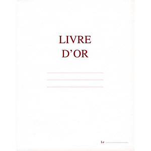 ELVE Livre d'Or format 21x29,7cm Blanc 148 pages. Couverture aspect cuir