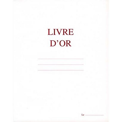 ELVE Livre d'Or format 21x29,7cm Blanc 148 pages. Couverture aspect cuir