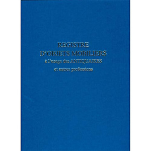 ELVE Registre objet mobilier usage antiquaire & brocanteur 104 pages, Bleu, format 25x32cm ELVE Registre objet mobilier usage antiquaire & brocanteur 104 pages, Bleu, format 25x32cm