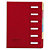 EMEY Trieur EMEY JUNIOR en carte avec système clip, 6 compartiments. Coloris Rouge. - 1