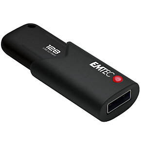 Emtec Chiavetta USB 3.2 B120 Click Secure, 128 GB, Con software di crittografia EncryptUSB™ Clevx, Nero Emtec Chiavetta USB 3.2 B120 Click Secure, 128 GB, Con software di crittografia EncryptUSB™ Clevx, Nero