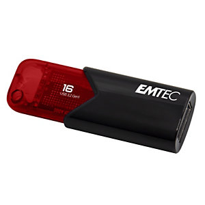 Emtec Chiavetta USB B110 USB3.2 Click&easy, 16 GB, Ross/Nero