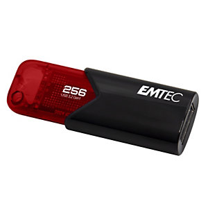 Emtec Chiavetta USB B110 USB3.2 Click&easy, 256 GB, Rosso/Nero