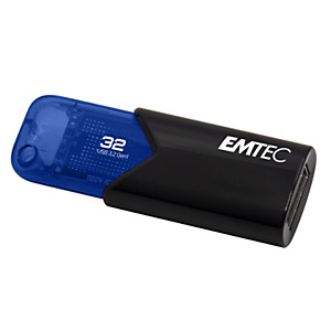 Emtec Chiavetta USB B110 USB3.2 Click&easy, 32 GB, Blu/Nero Emtec Chiavetta USB B110 USB3.2 Click&easy, 32 GB, Blu/Nero