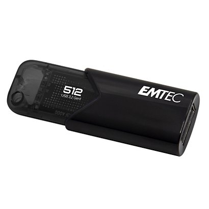 Emtec Chiavetta USB B110 USB3.2 Click&easy, 512 GB, Nero