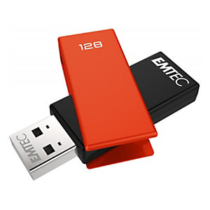 EMTEC Pen drive C350 Brick, USB 2.0, Capacità 128 GB, Arancio