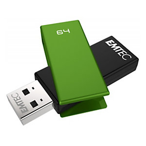 EMTEC Pen drive C350 Brick, USB 2.0, Capacità 64 GB, Verde