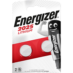 Energizer 2025 Miniature Lithium Pilas de botón CR2025 3 V, 163 mAh, no recargables, blíster de 2 Energizer 2025 Miniature Lithium Pilas de botón CR2025 3 V, 163 mAh, no recargables, blíster de 2