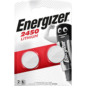 Energizer 2450 Miniature Lithium Pilas de botón CR2450 3 V, 620 mAh, no recargables, blíster de 2