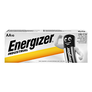 Energizer Alkaline Industrial Pilas alcalinas AA/LR06 1,5 V, no recargables, paquete de 10 Energizer Alkaline Industrial Pilas alcalinas AA/LR06 1,5 V, no recargables, paquete de 10