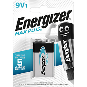 Energizer Alkaline Max Plus Pila alcalina 9V/6LR61, no recargable, blíster de 1 Energizer Alkaline Max Plus Pila alcalina 9V/6LR61, no recargable, blíster de 1