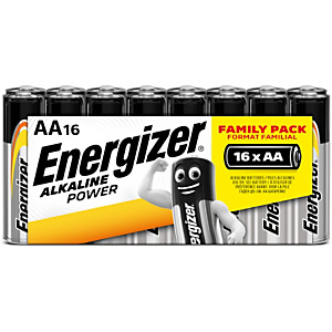 Energizer Alkaline Power Pilas alcalinas AA/LR06 1,5 V, no recargables, paquete de 16 Energizer Alkaline Power Pilas alcalinas AA/LR06 1,5 V, no recargables, paquete de 16