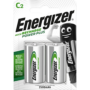 Energizer Batterie ricaricabili Power Plus HR14/C da 2500 mAh, Confezione da 2 (confezione 2 pezzi) Energizer Batterie ricaricabili Power Plus HR14/C da 2500 mAh, Confezione da 2 (confezione 2 pezzi)