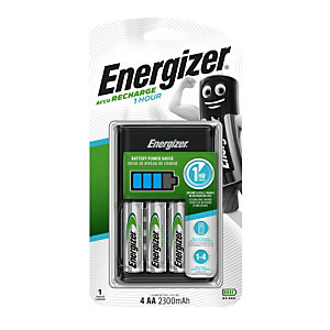 Energizer Chargeur 1h pour piles AA et AAA + 4 piles AA 2300 mAh