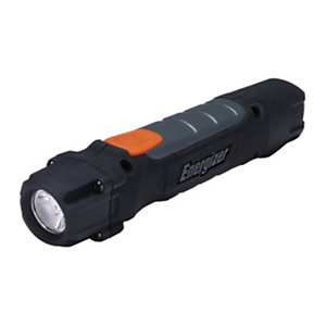 Energizer HardCase 2AA Linterna de mano, 250 lúmenes, bombilla LED, 2 pilas AA, negro y gris