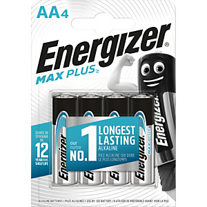 Energizer Max Plus Pila alcalina, Stilo AA, 1,5 Volt (confezione 4 pezzi) Energizer Max Plus Pila alcalina, Stilo AA, 1,5 Volt (confezione 4 pezzi)