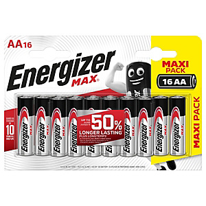 Energizer Pila alcalina Max, Stilo AA, 1,5 Volt (confezione 16 pezzi) Energizer Pila alcalina Max, Stilo AA, 1,5 Volt (confezione 16 pezzi)
