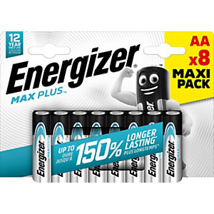 Energizer Pila Alkaline Max Plus AA/LR06 1,5V no recargable Pack 8 unid
