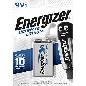ENERGIZER Pila Litio Ultimate Lithium, Transistor, 9 V ENERGIZER Pila Litio Ultimate Lithium, Transistor, 9 V
