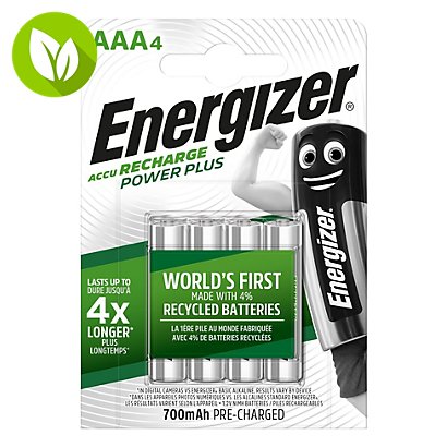 Energizer Pila recargable Power Plus AAA/NH12 Pack 4 unid