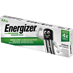 ENERGIZER Pila ricaricabile Power Plus, Stilo AA, 2000 mAh, 1,2 V (confezione 10 pezzi) ENERGIZER Pila ricaricabile Power Plus, Stilo AA, 2000 mAh, 1,2 V (confezione 10 pezzi)