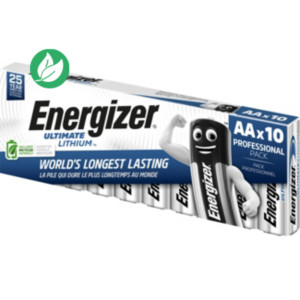 Energizer Pile AA / LR6 / FR6 Ultimate Lithium - Lot de 10 Energizer Pile AA / LR6 / FR6 Ultimate Lithium - Lot de 10