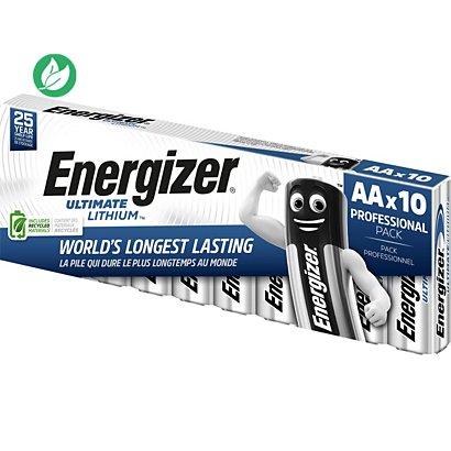 Energizer Pile AA / LR6 Ultimate Lithium - Lot de 10