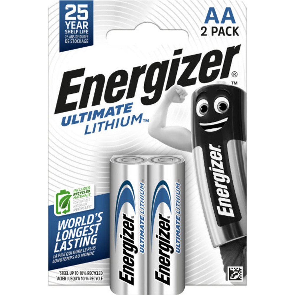 Energizer Pile AA / LR6 Ultimate Lithium - Lot de 2