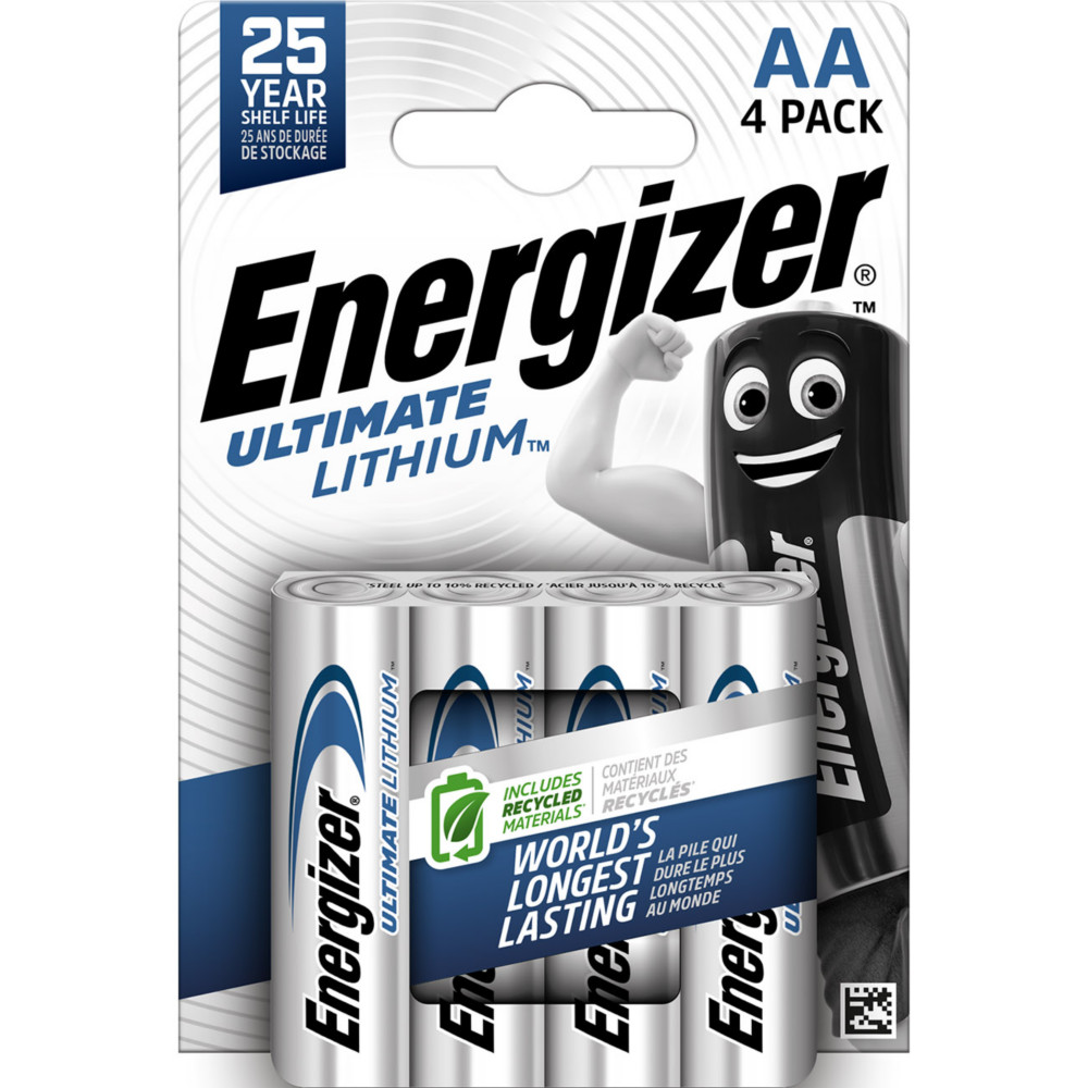 Energizer Pile AA / LR6 Ultimate Lithium - Lot de 4