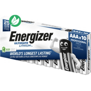 Energizer Pile AAA / LR3 / FR03 Ultimate Lithium - Lot de 10 Energizer Pile AAA / LR3 / FR03 Ultimate Lithium - Lot de 10