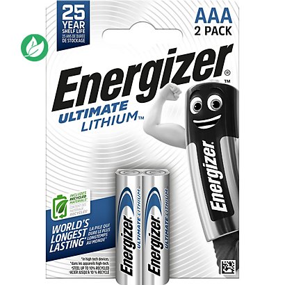 Energizer Pile AAA / LR3 Ultimate Lithium - Lot de 2 - 1