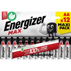 Energizer Pile alcaline AA / LR6 Max - Lot de 12