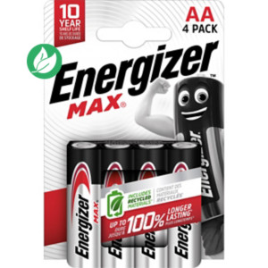 Energizer Pile alcaline AA / LR6 Max - Lot de 4