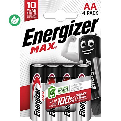 Energizer Pile alcaline AA / LR6 Max - Lot de 4 - 1