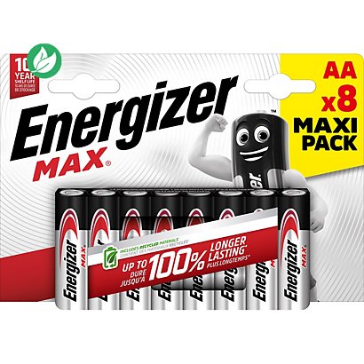 Energizer Pile alcaline AA / LR6 Max - Lot de 8 - 1
