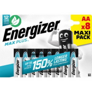 Energizer Pile alcaline AA / LR6 Max Plus - Lot de 8