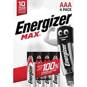 Energizer Pile alcaline AAA / LR3 Max - Lot de 4
