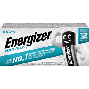 Energizer Pile alcaline AAA / LR3 Max Plus - Lot de 20 Energizer Pile alcaline AAA / LR3 Max Plus - Lot de 20