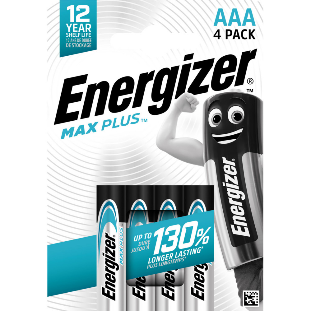 Energizer Pile alcaline AAA / LR3 Max Plus - Lot de 4