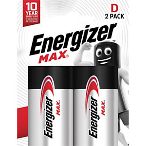 Energizer Pile alcaline D / LR20 Max - Lot de 2