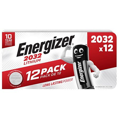 Energizer Pile bouton Lithium CR 2032 - Lot de 12