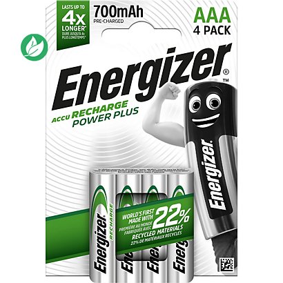 Energizer Pile rechargeable AAA / HR3 Power Plus - 700 mAh - Lot de 4