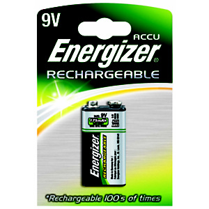 Energizer Rechargeable Power Plus Pila 9V/HR22, 175 mAh, recargable, blíster de 1 Energizer Rechargeable Power Plus Pila 9V/HR22, 175 mAh, recargable, blíster de 1
