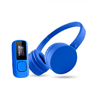 Energy Sistem Music Pack, Reproductor de MP3, 8 GB, LCD, Radio FM, Azul, Auriculares incluidos 443857